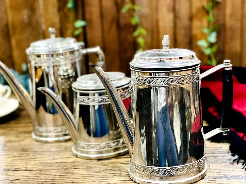 CAFETERA PLATA ANTIQUE  ASA DE BAKELITA  "BENEDICT" 22 CM