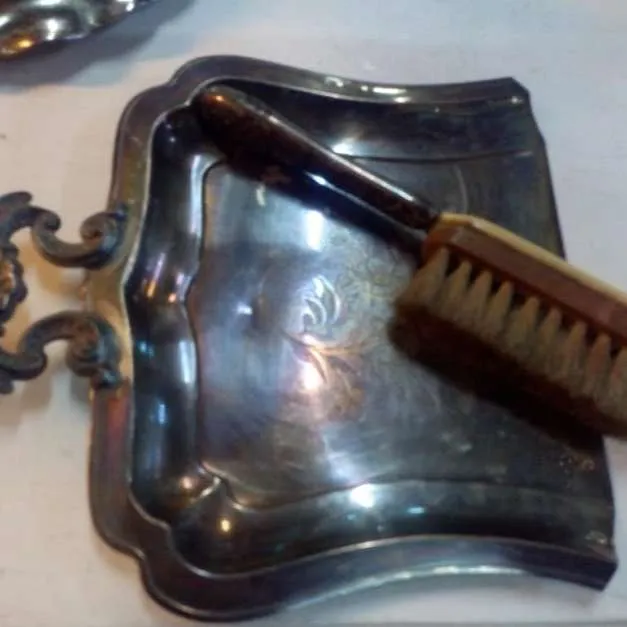 Pala De Plata para recoger migas con cepillo 