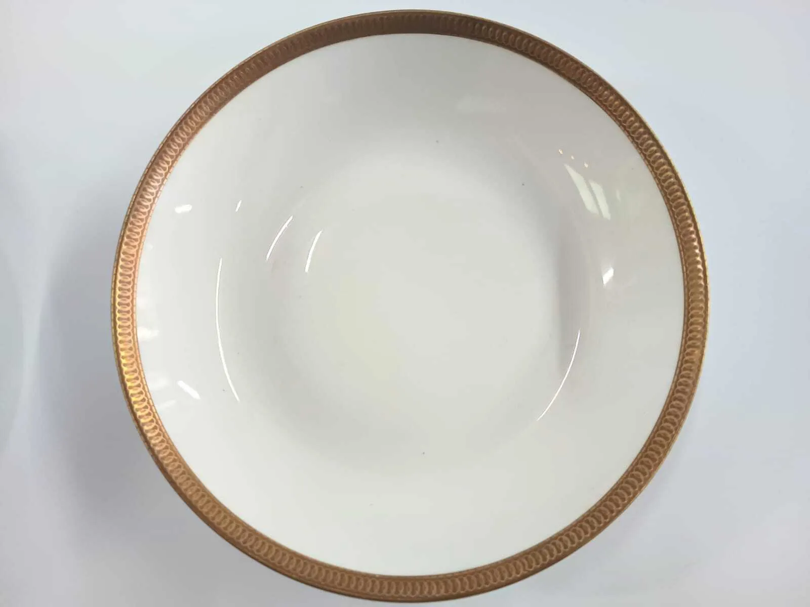 PLATO  HONDO "VERBANO CORONA" BORDE ORO 20 CM  CM