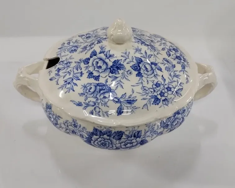 GUISERA / SOPERA  CON ASAS BLUE & WHITE PRINTEMPS - Diam. 30 X 20 CM ALT.