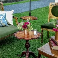 Mesita de sala Ondas Madera Raiz ( Diam 50 cm  Alt 54 cm )