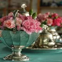 CENTROS DE MESAS PLATA ANTIQUE CHICOS