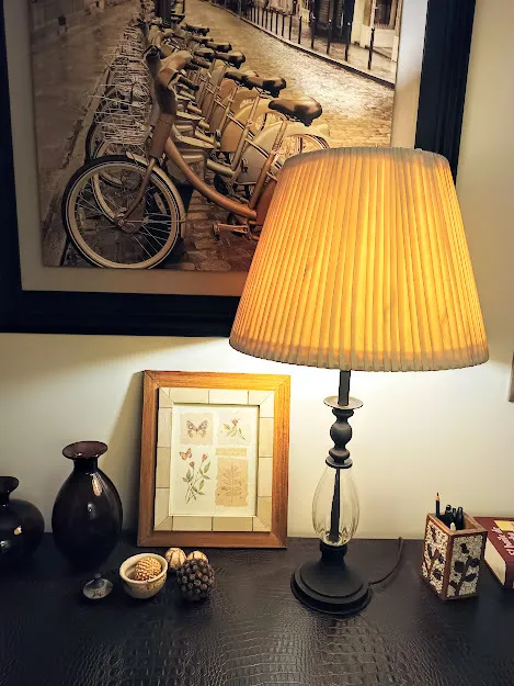 PANTALLA NATURAL CONICA "PLISEE" 