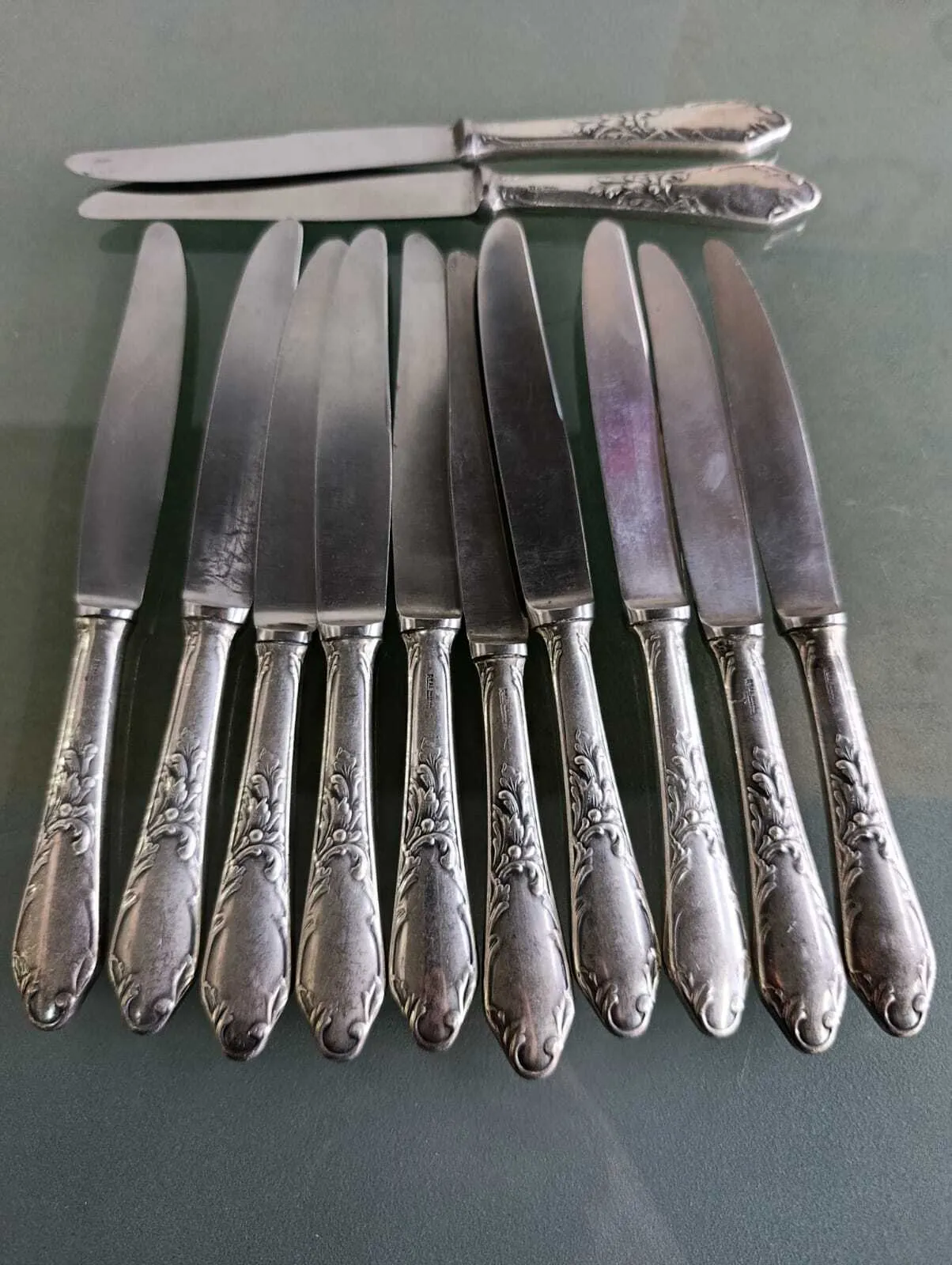 CUCHILLO  DE POSTRE  PLATA  ART NOUVEAU (REAL) 