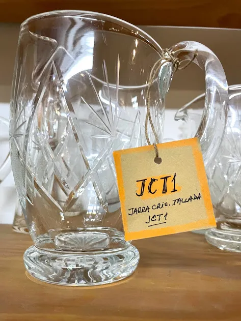 JARRA DE CRISTAL TALLADA JCT1 - 20 CM ALT