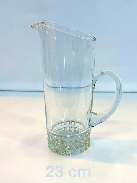 JARRA  CRISTAL TALLADO BASE DIAMANTE "JCT4 "  23 cm