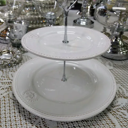 PORTA MASAS 2 PISOS CERAMICA "FLOR DE LIS" (CB014)