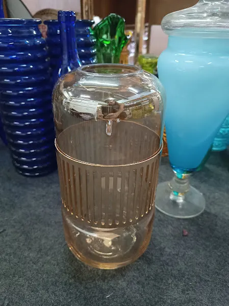 FRASCO CRISTAL ORO  Diam 6 x 26 cm alto