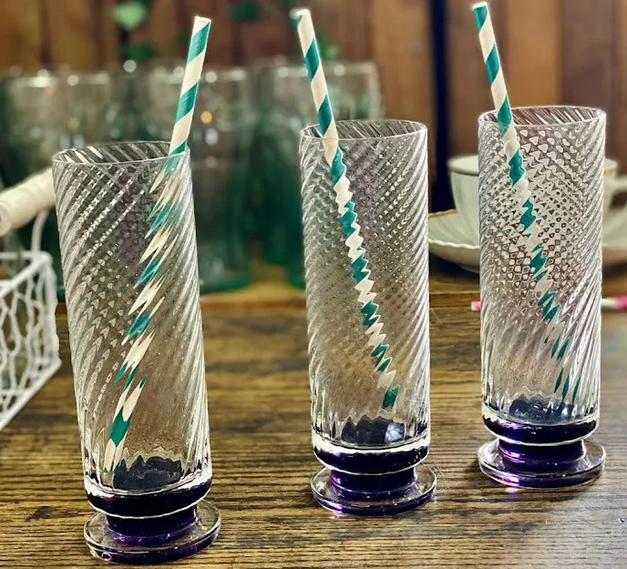 VASO TRAGO LARGO  CRISTAL TWIST   5,5 x 17 cm