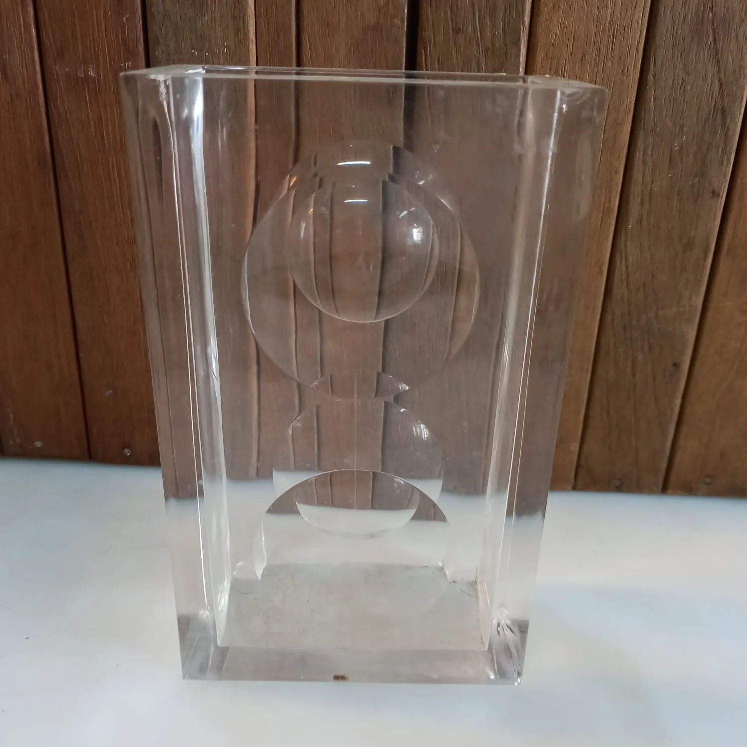 FLORERO  ACRILICO RECTANGULAR "FLR39"  12 X 6 X  20 CM