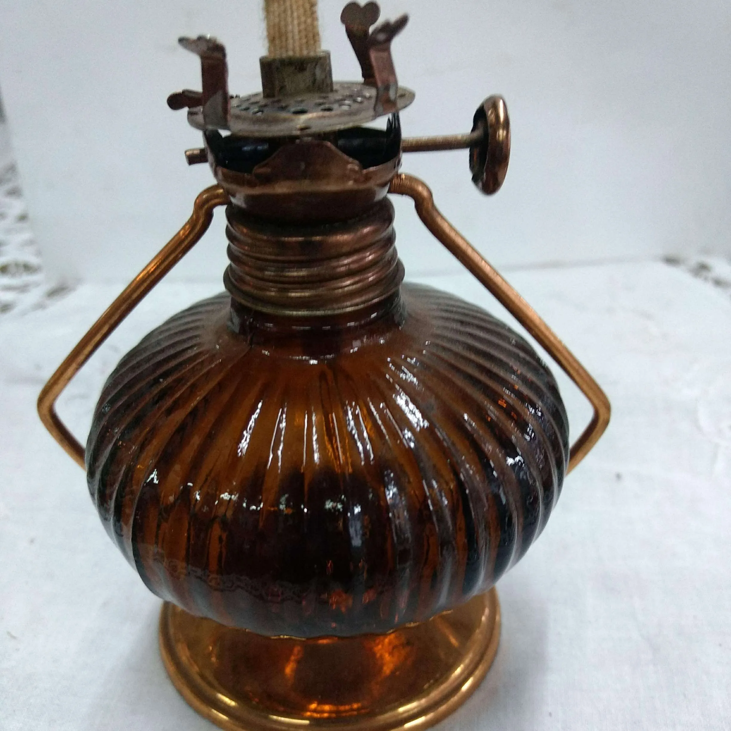 MECHERO  ANTIGUO VIDRIO COLOR