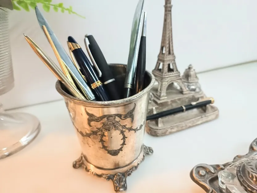 PORTALAPIZ  METAL PLATEADO ANTIQUE  "PPA"