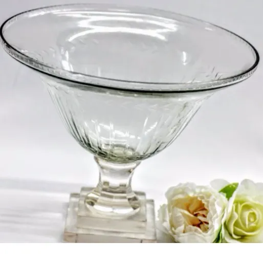 Centro de Mesa Cristal Cheko Imperio - boca 30 x 24 cm Alt.