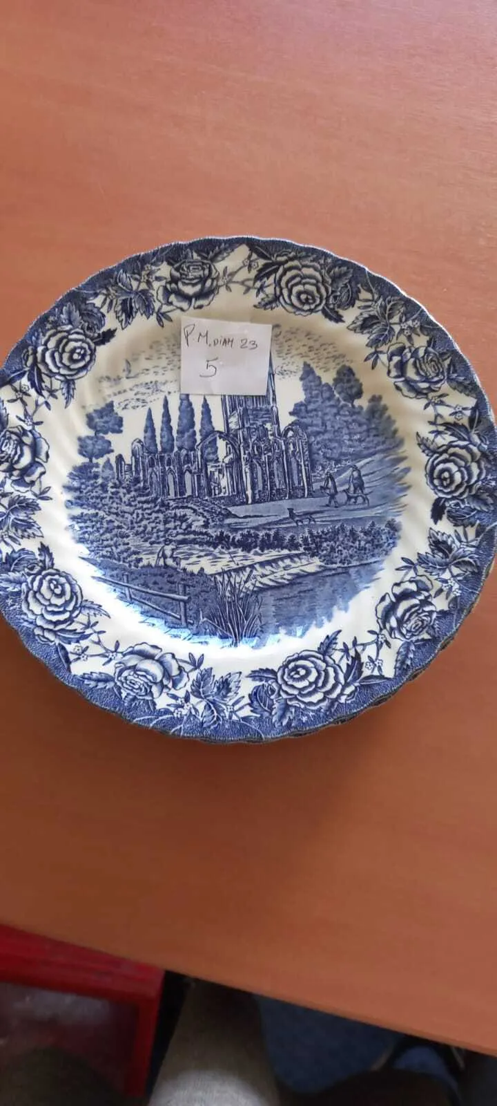 PLATO INGLES BLUE BRITSH ANCHOR IGLESIAS  - 23 CM 