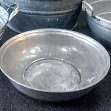 PALANGANA ZINC CHICA  "PAL 04"  diam 45 ALT 10 cm