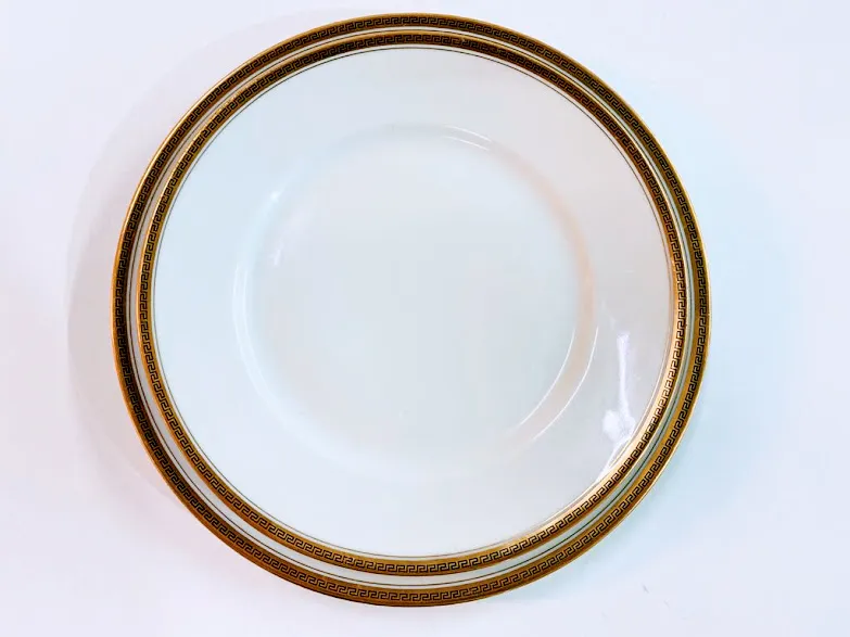 PLATO PLAYO BLANCO "LIMOGE" BORDE  ORO 25 CM (M2)