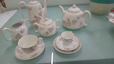 JUEGO  PZAS VARIAS FLOR DE DURAZNO 