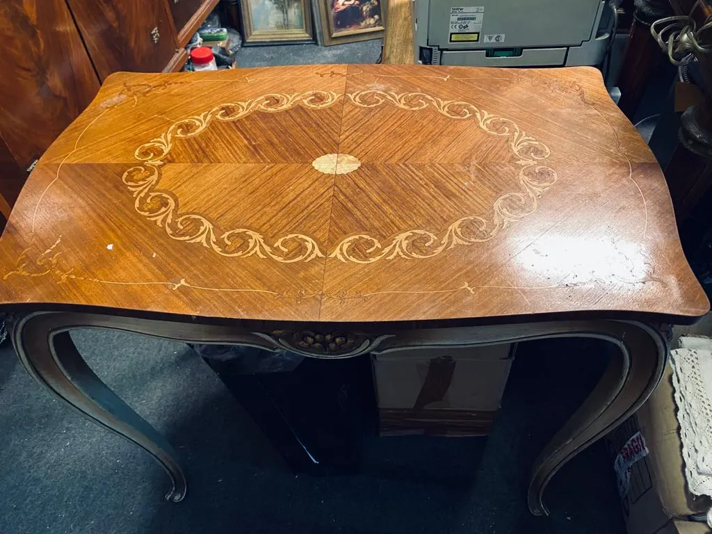 MESA DE SALA ALTA CON MARQUETERIE " MSA" 0.78 X 0.48 Alt. 68