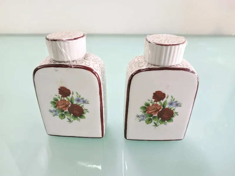 PERFUMERO PORCELANA FILIGRANA "DRESDEN" 8 X 13 CM Alt.