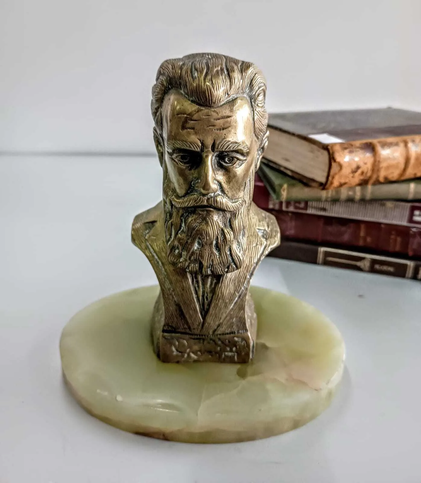 BUSTO BRONCE  PROCER - BASE MARMOL 17 X 12 CM - ALT. 18 CM