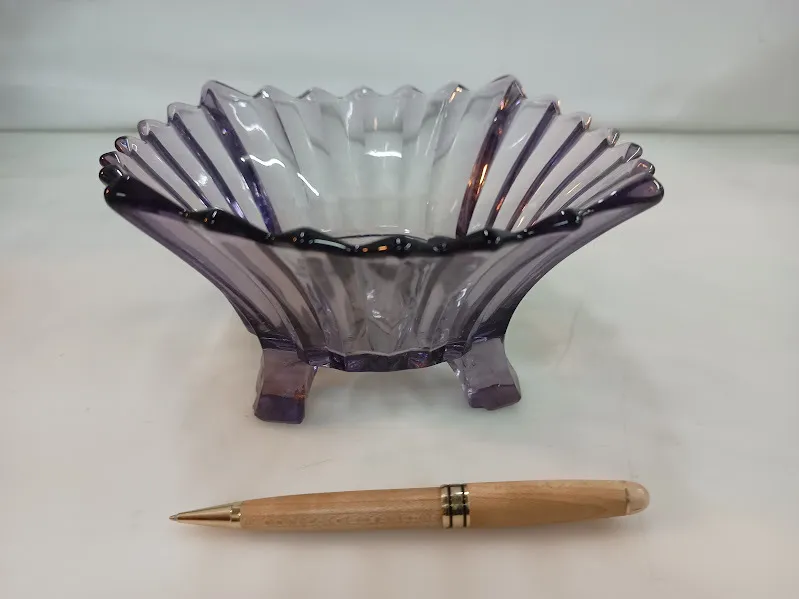 CENTRO CRISTAL VIOLETA  "CCV"  - Diam. 20 x 10 cm Alt.  