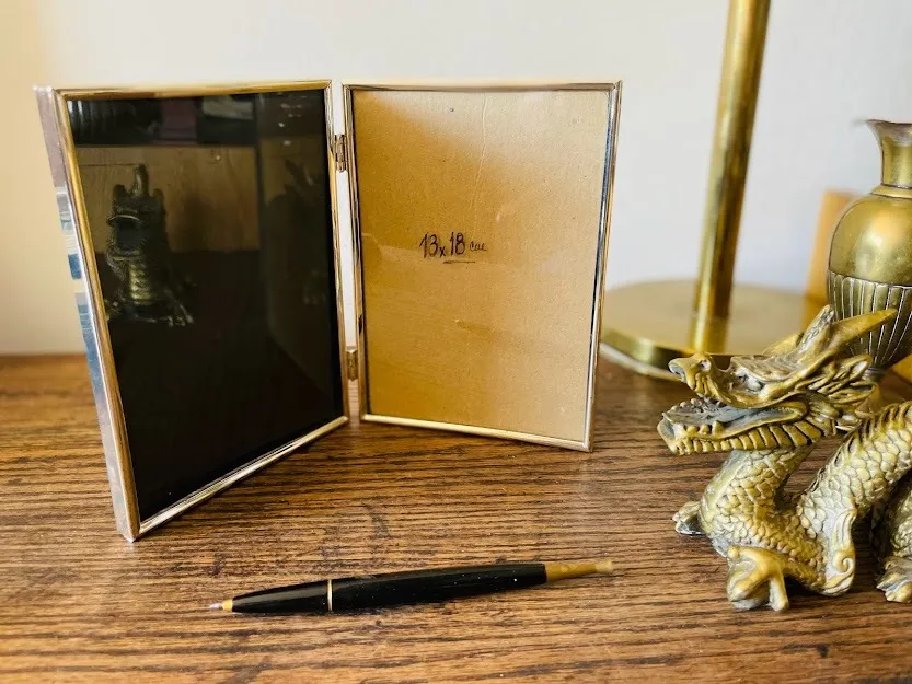 PORTARETRATO DOBLE PLATIL BORDE LISO "PP3"  13 X 18 CM