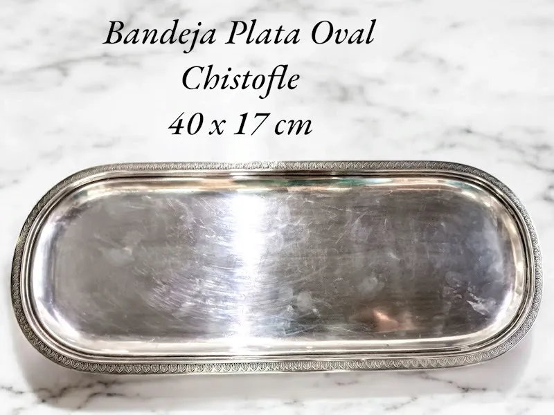 BANDEJA DE PLATA OVAL CHRISTOFLE  "BPOCH"  40 X 17 CM 