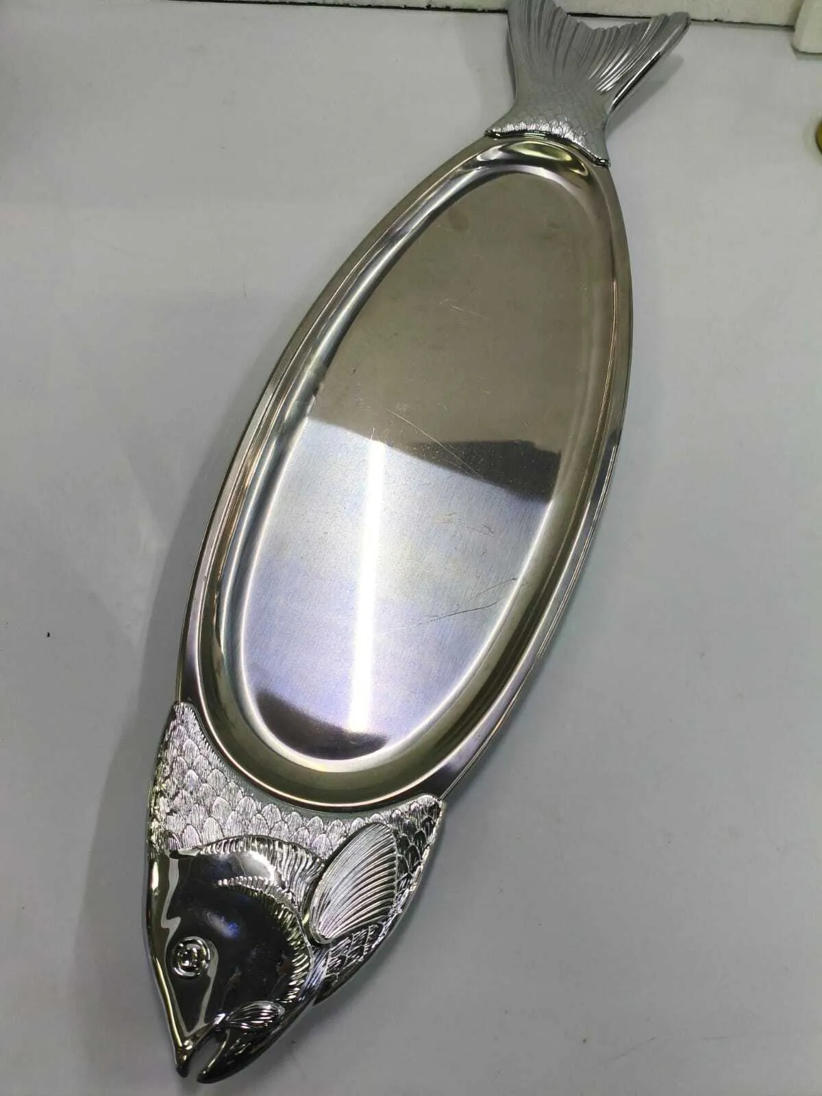 BANDEJA PEZ DE PLATA  (WMF GERMANY) Med 70 x 20 cm 