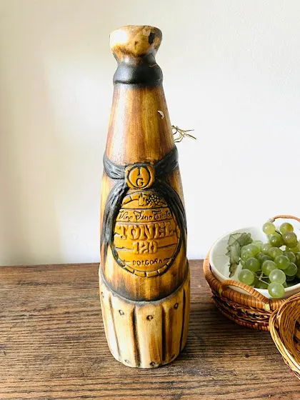 BOTELLA CERAMICA VINO TONEL 120  ALT. 35 CM