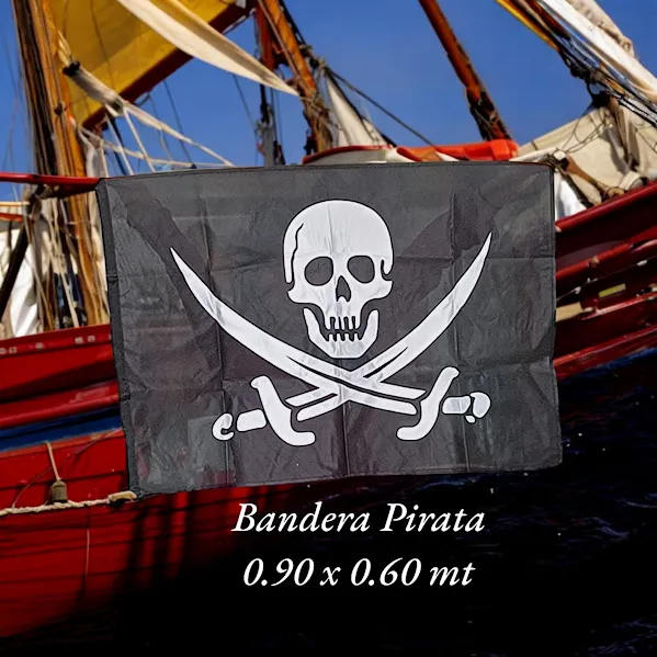 BANDERA PIRATA -  0.90 X 0.60 MT