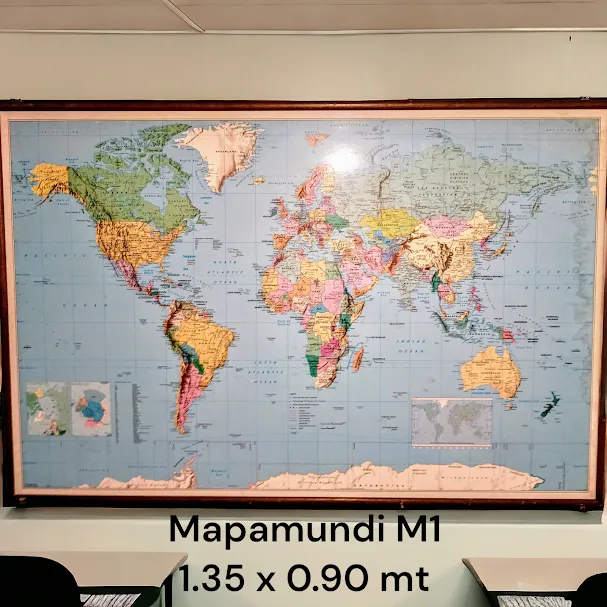 MAPAMUNDI ENMARCADO M1 - 1.35 X 0.90 MT