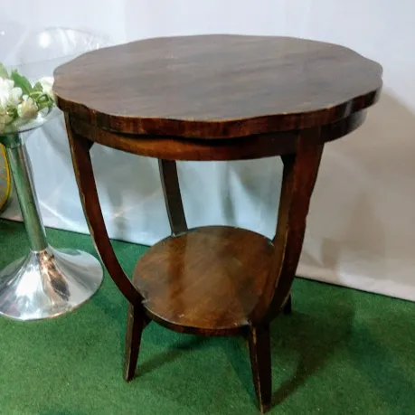 MESA DE SALA  "ART DECO"  doble plano  diam. 50 X 70 CM