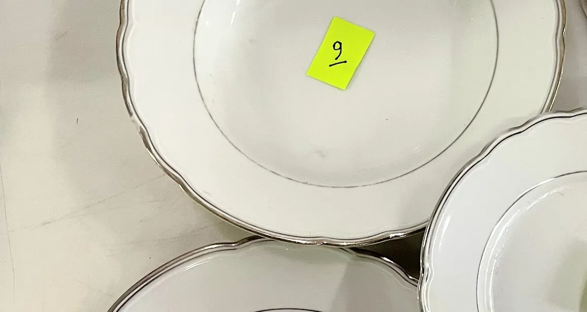 PLATO HONDO R.GINORI BORDE PLATA 19 CM cm