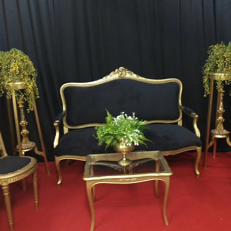 PEDESTAL DORADO ALTO - Diam 20 cm - ALT. 1.0 mt