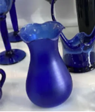 FLORERO BOMBE SATIN AZUL ALT 17 BOCA 9 (FBA)) 