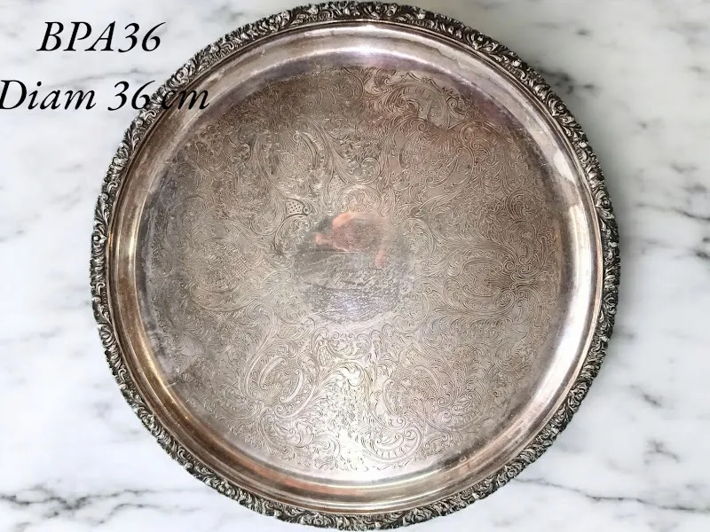BANDEJA PLATA ANTIQUE BPA36 -  Diam. 36 cm