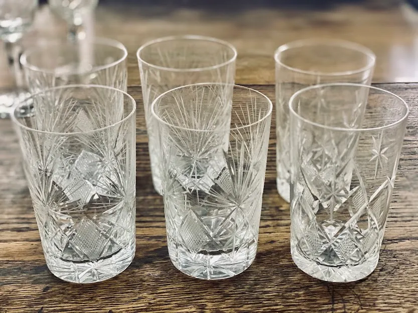 VASOS DE CRISTAL TALLADO MIX & MACH 