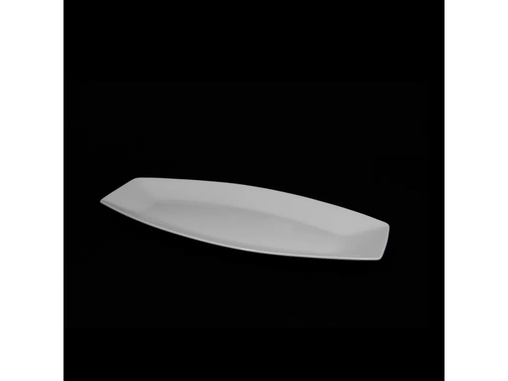 BANDEJA  RECTANGULAR  CERÁMICA BLANCA 36 x 20 cm