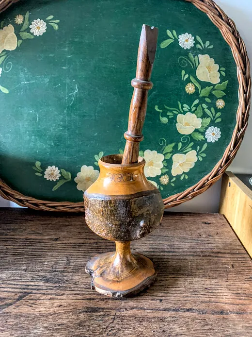 MATE  Y BOMBILLA DE MADERA XL 