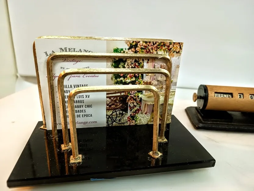 PORTA TARJETAS BASE MURANO NEGRO