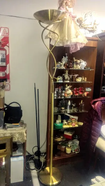 LAMPARA DE PIE BRONCE "CURVAS" 