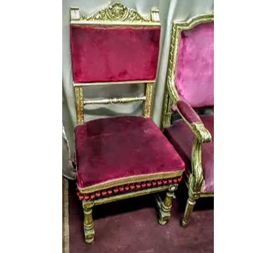 SILLA PANA FUCSIA COLONIAL -Con borlas Terciopelo