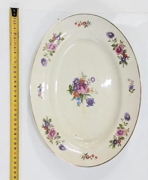 FUENTE OVAL ENSALADERA HARTFORD "BOUQUETE" 31 X 23 CM