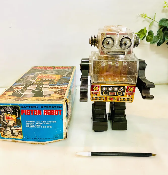 ROBOT RETRO PISTON - JAPAN -25 CM