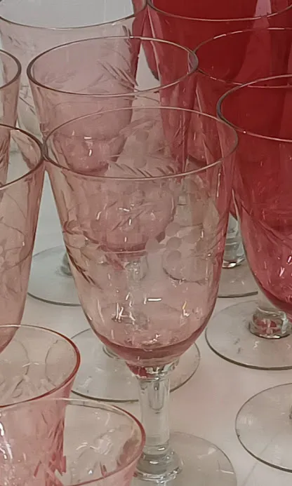 COPA CRISTAL ROSA ANTIQUE "C1" 14 X 6 CM