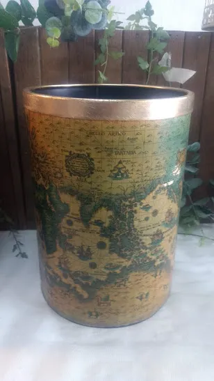 CESTO DE RESIDUO  MAPA MUNDI 20 X 29 ALTO