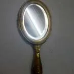 ESPEJO DE MANO CON BRONCE ANTIQUE  EMBA