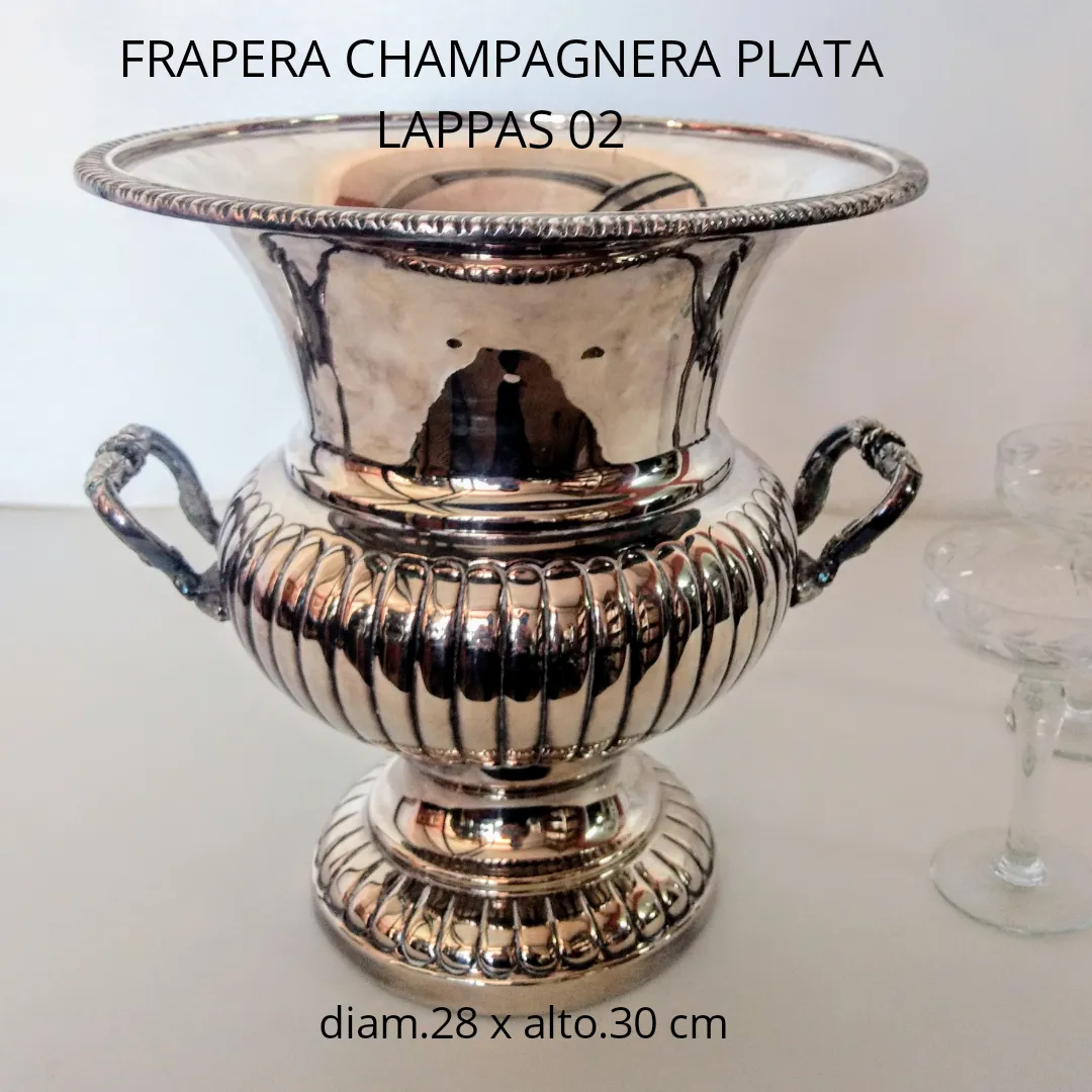 FRAPERA CHAMPAGNERA PLATA LAPPAS - FPA 02 diam  28 x 30 cm alt 