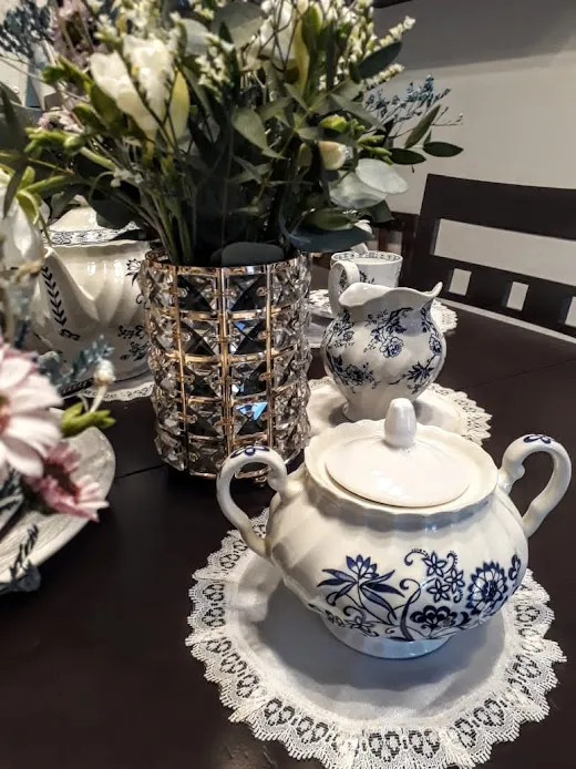 AZUCARERA JOHNSON BROS BLUE & WHITE