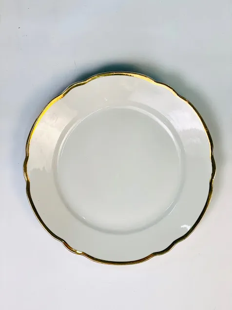 PLATO  PLAYO VERBANO BORDE ORO ONDAS  23 CM "M4"